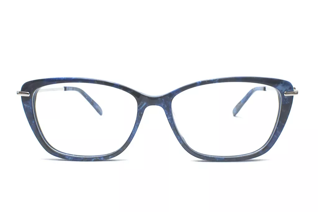 Blue Retro Square Full Frame Medium Size 53 Men & Women EyeGlasses