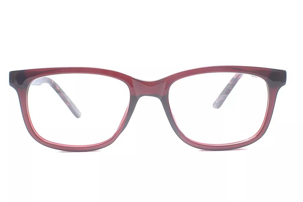 Red Retro Square Full Frame Small Size 48 Men & Women EyeGlasses