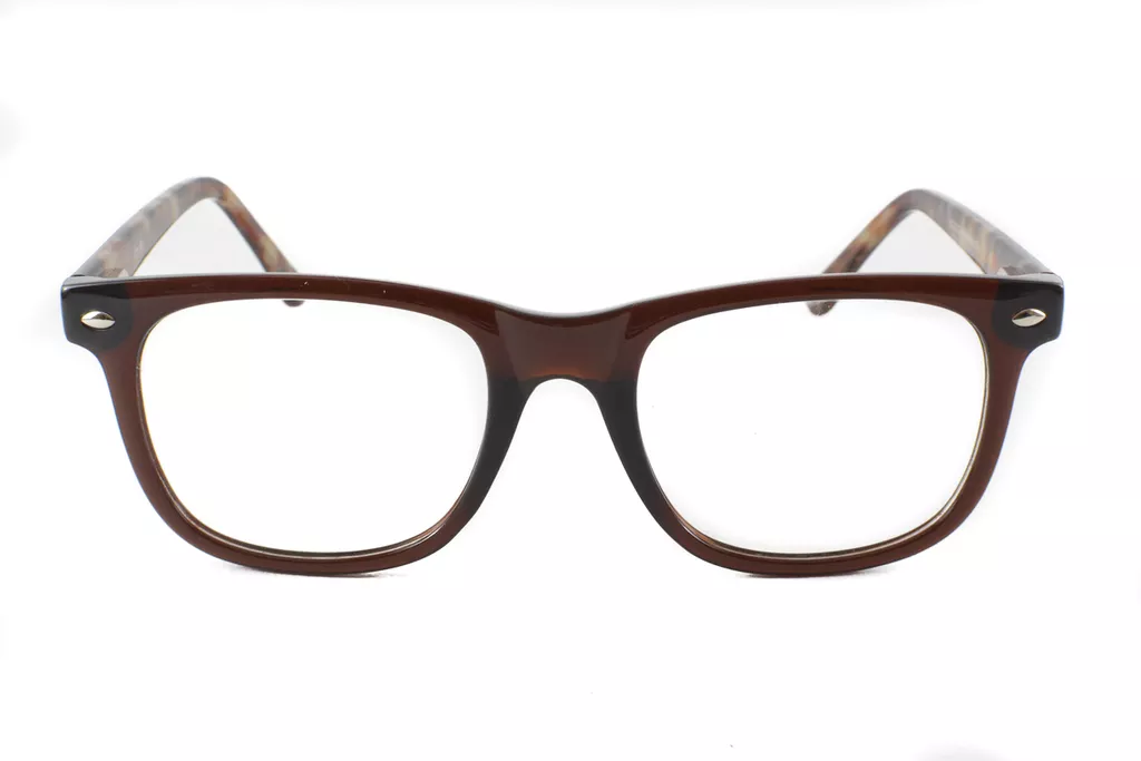 Brown Retro Square Full Frame Medium Size 49 Men & Women EyeGlasses