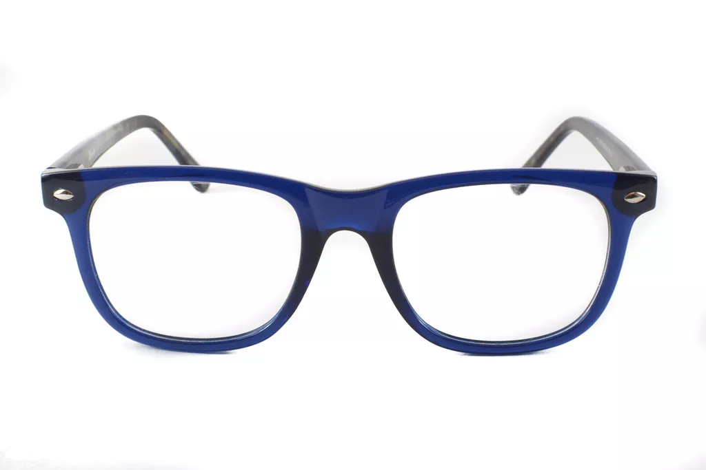 Blue Retro Square Full Frame Medium Size 49 Men & Women EyeGlasses