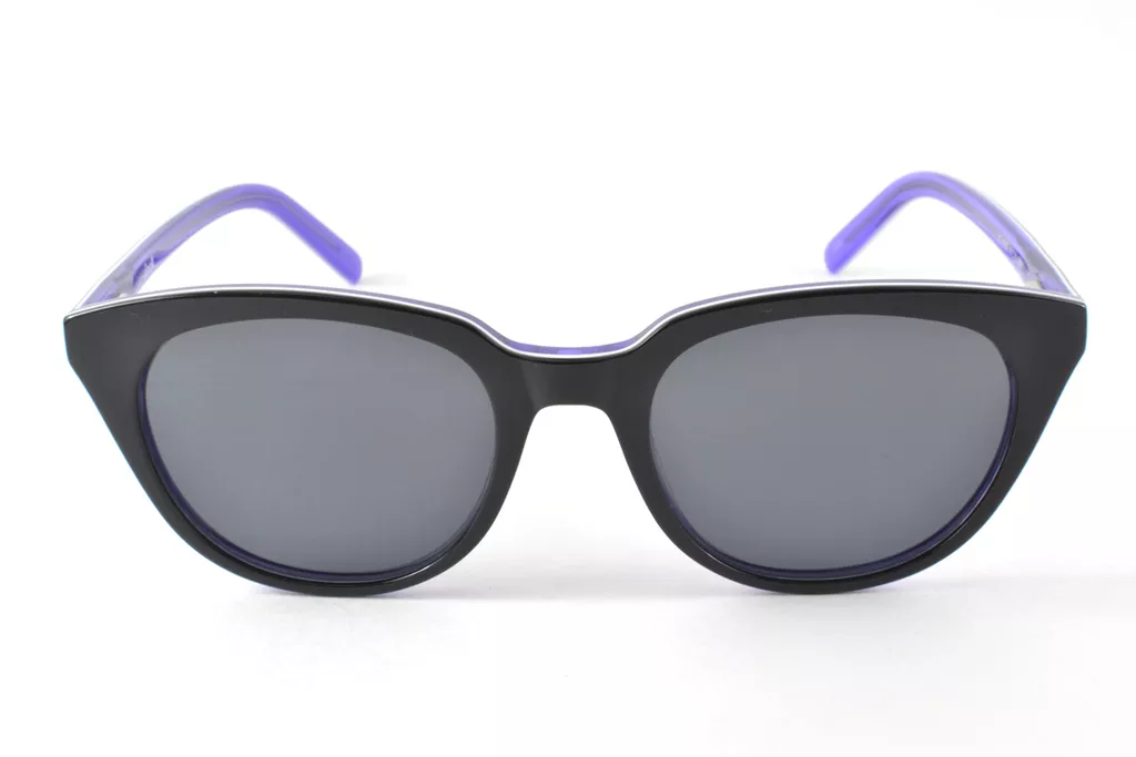 iZoom YC-1029-C5 Black-Purple Grey Wayfarer Small Size 49 Women Sunglasses