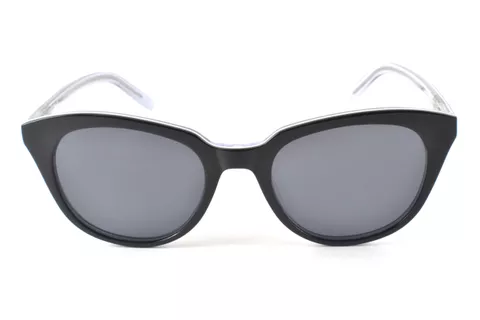 iZoom YC-1029-C6 Black-White Grey Wayfarer Small Size 49 Men & Women Sunglasses