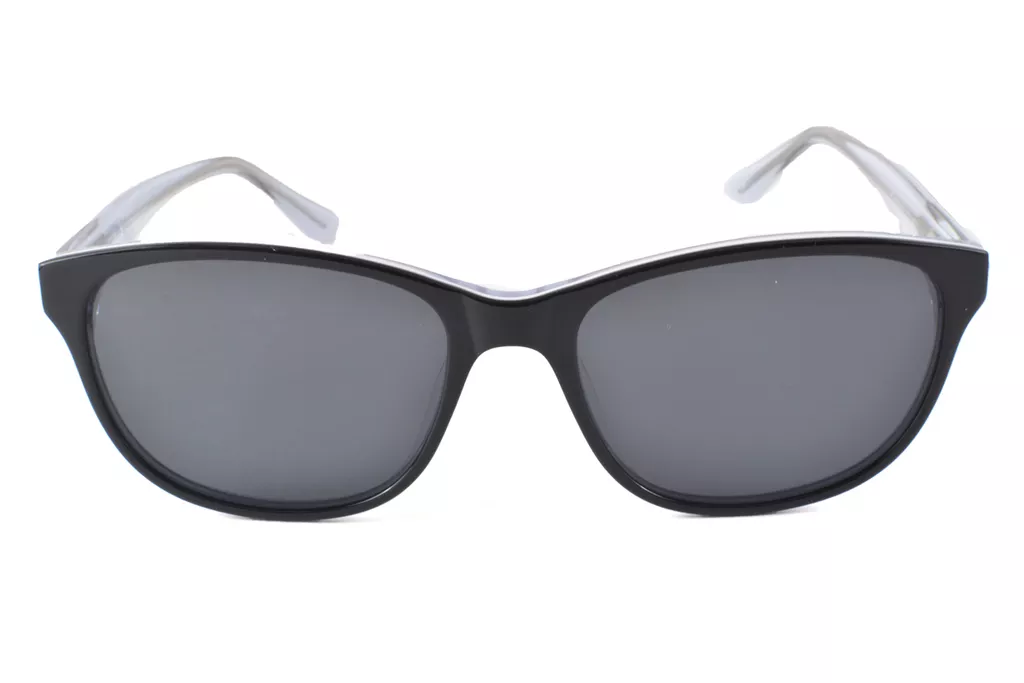 iZoom YC-1040-C4 Black-White Grey Wayfarer Medium Size 53 Men & Women Sunglasses