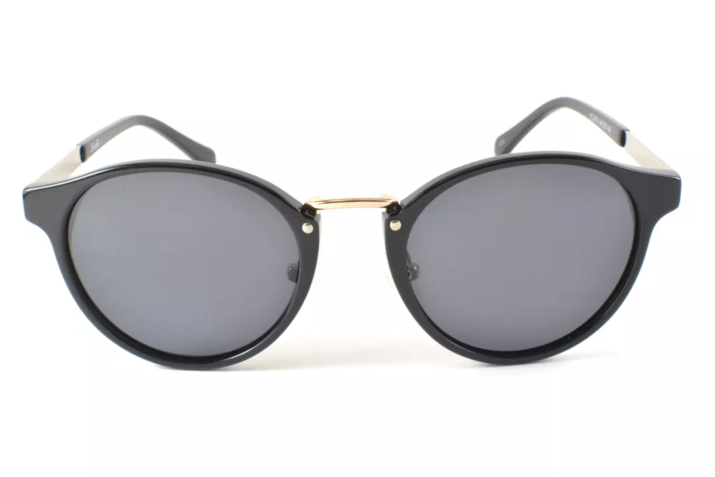 iZoom YC-2013-C5 Black Grey Round Small Size 49 Women Sunglasses