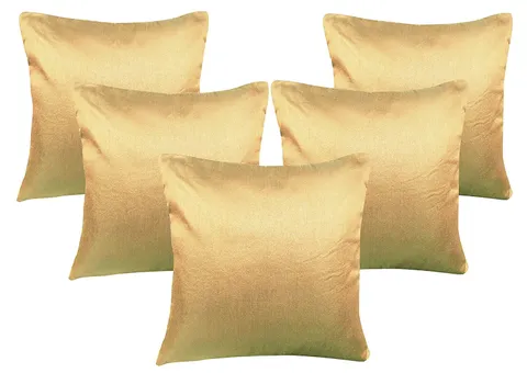 k.s.craft beige plain cushion cover set of 5 pcs 40x40 cm