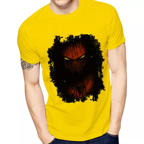 Ghantababajika Men`s Printed Black Spider Man T-Shirt | Quote Printed T-Shirts