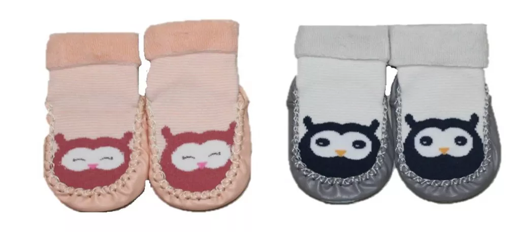 Krivi Kids Set of 2 Multi-Color Woolen Booties/Shoes With Socks For Baby Boy's & Baby Girl's.