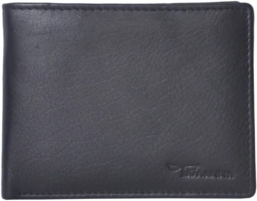 Tamanna Men Black Genuine Leather Wallet  (4 Card Slots)