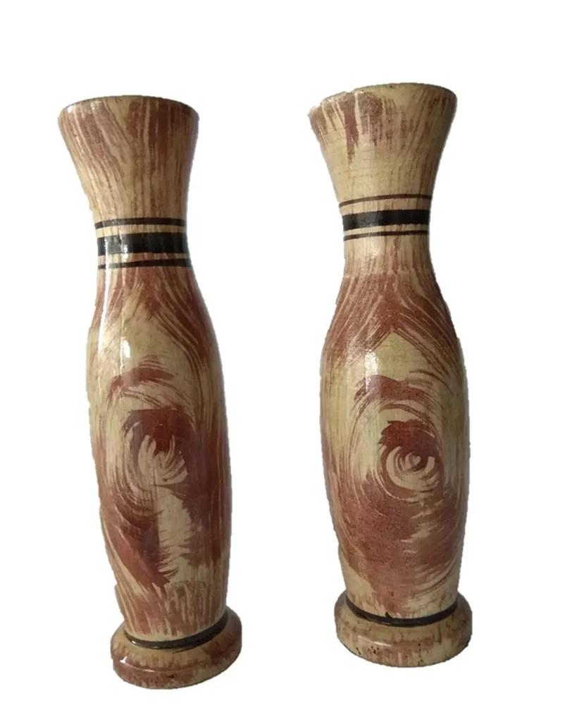 Wooden Carving Decorative Home Accessory Flower Vase