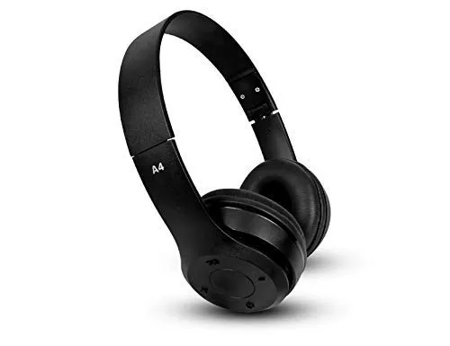 AE A4 Wireless Stereo Over - Ear Headphones- Black for Travellers, Working in Office, Collagears