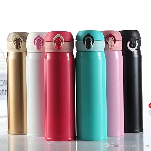 Brand your brand Stainless-Steel 500ml Vacuum-Flasks for Kids,Teens,Travellers, Camping, Sports, Office Desk,School(Multicolour)