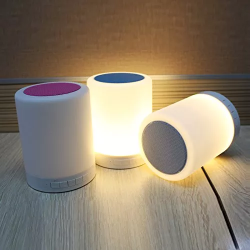 AE Music Bluetooth Speaker With Smart Touch LED Mood Lamp/SD Card/AUX Support for Android/iOS Devices(Multicolour)