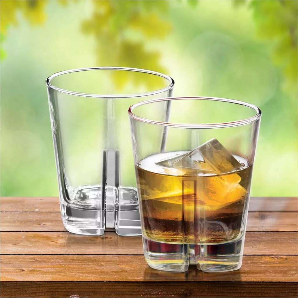 Treo By Milton Empire Cool Whiskey Glass, 325ml,Set of 6,Transparent