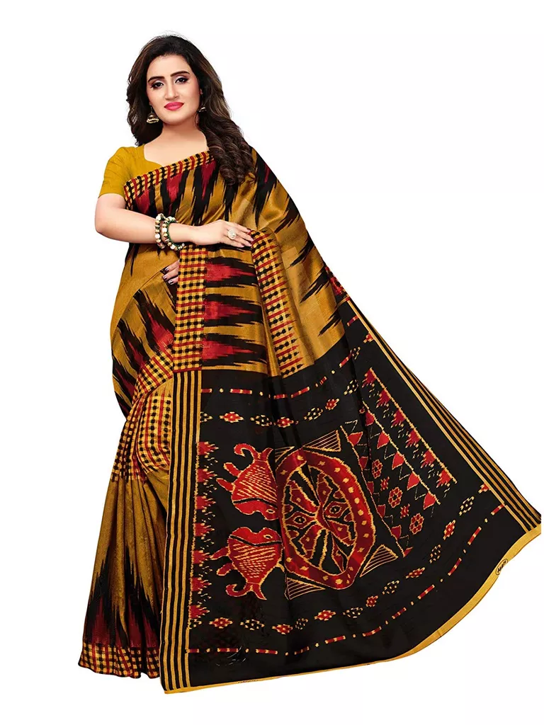 Women's Bhagalpuri Silk Printed Saree with Blouse