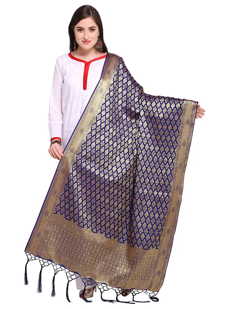 Women's Poly Silk Woven Banarasi Dupatta