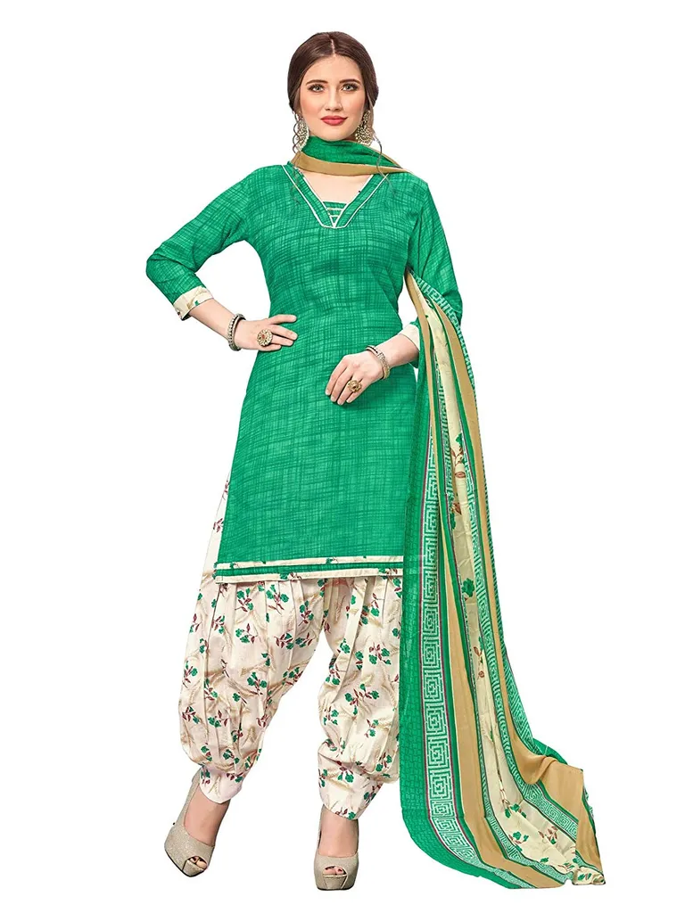 Women's Cotton Printed Patiyala Dress Material