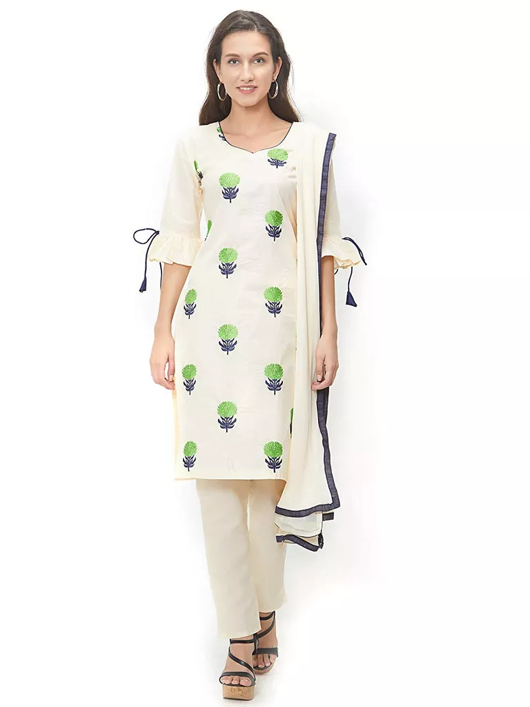 Women's Thread Embroidered Dress Material