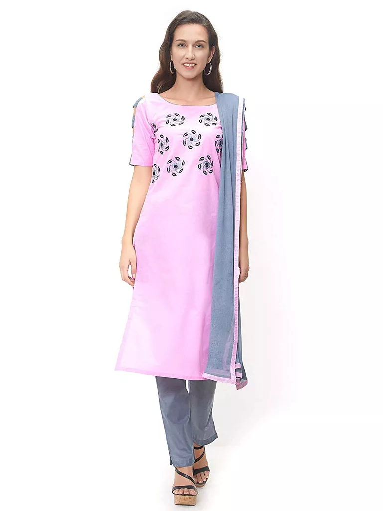 Women's Thread Embroidered Dress Material