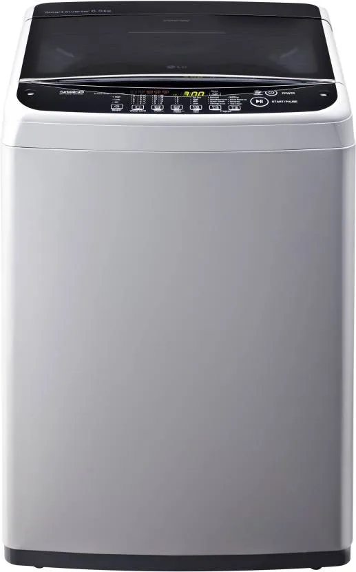 LG 6.5 kg Inverter Fully Automatic Top Load Washing Machine Silver  (T7581NDDLG)