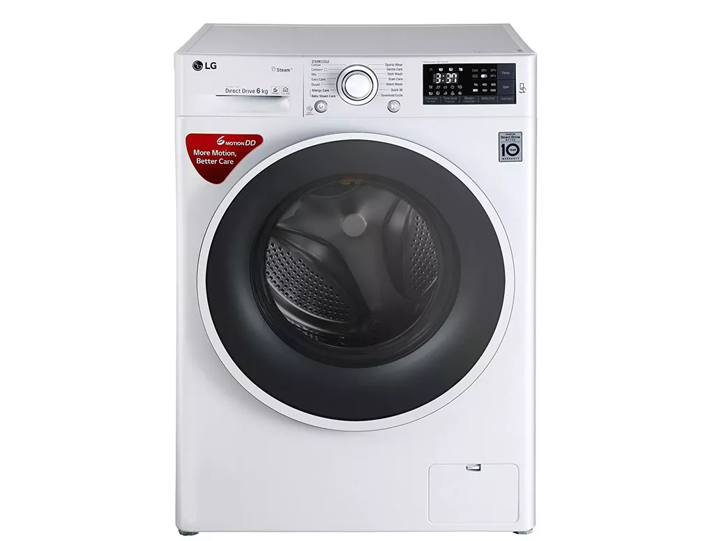 LG 6 kg Inverter Fully Automatic Front Load Washing Machine White  (FHT1006SNW)
