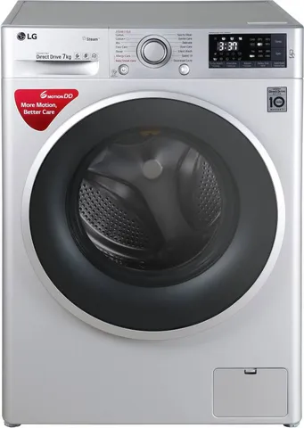 LG 7 kg Fully Automatic Front Load Washing Machine with Wifi Silver  (FHT1207SWL)