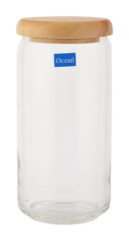 Ocean Pop Jar Set Wooden Lid, 1000ml