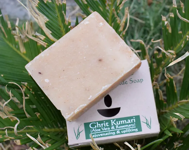Sundaram Aloe Vera & Rosemary(Ghrit Kumari) Soap - Rejuvenating & Uplifting - 100gm