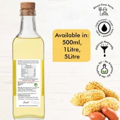 Peanut Oil (Cold Pressed, 100% Pure and Natural)