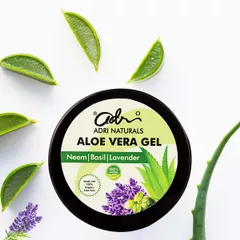 Aloe Vera Gel - Neem, Basil & Lavender (Suitable for Oily & Acne Prone Skin)