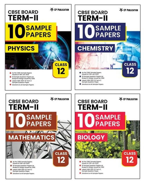 Career Point Kota PCMB Subjects CBSE Class 12 Term-2 10 Sample Question Papers for Board Exam 2022 (Set of 4 Books PCMB)