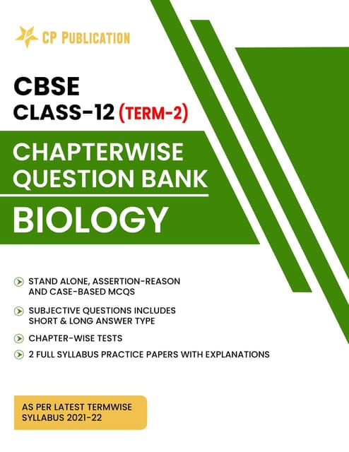 CBSE Class 12 Term 2 Chapterwise Question Bank Biology By Career Point Kota