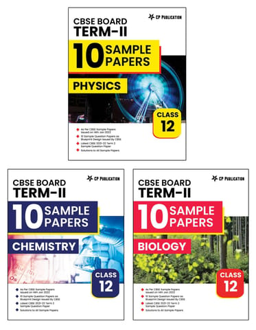 Career Point Kota PCB Subjects CBSE Class 12 Term-2 10 Sample Question Papers for Board Exam 2022 (Set of 3 Books PCB)