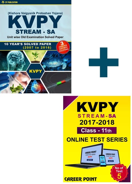 KVPY (Stream-SA) 10 Years Unit wise Old Examination Solved Paper (2007 to 2016) with 3 Practice Papers + Online Test series By Career Point