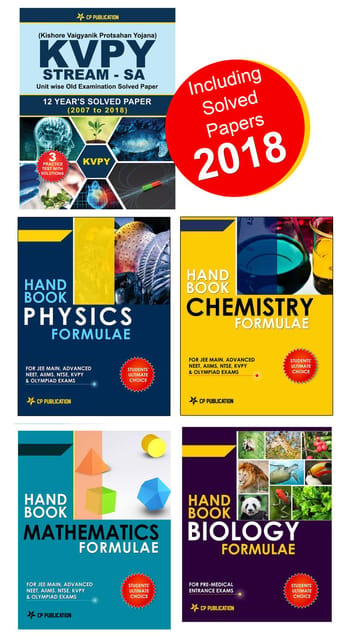 KVPY (Stream-SA) 12 Years Solved Paper (2007 to 2018) + PCMB Formula (Set of 4 Books) By Career Point Kota