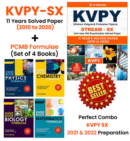 KVPY (Stream-SX) 10 Year Solved Papers (2010-2019) with 3 Practice Papers + Handbook of PCMB Formula (Set of 4 Books)