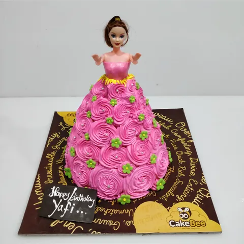Barbie & Her Pink Gown Cake