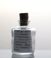 Mini Wonky Message in Bottle - BIRTHDAY