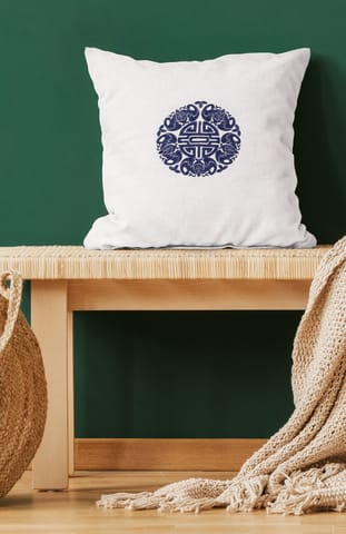 Embroidered Cotton Cushion Cover