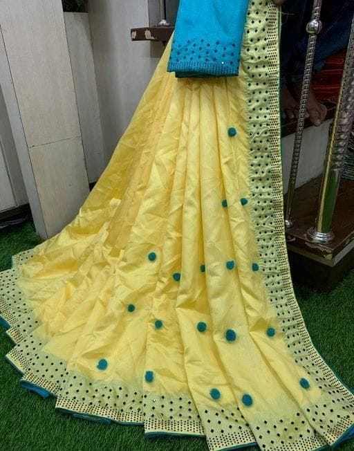 Designer Silk Embellished Saree