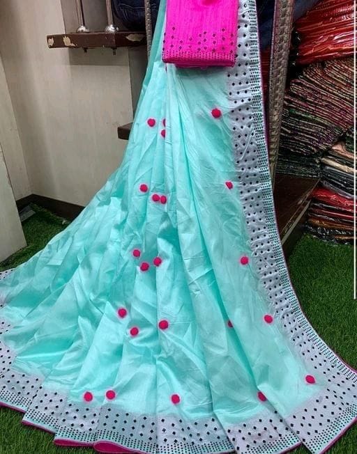 Designer Silk Embellished Saree