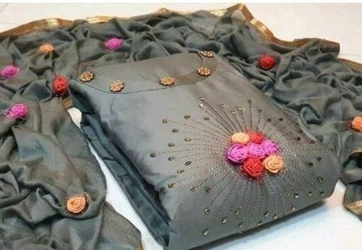 Lovely Cotton Embroidered Salwar Suit Dress Material