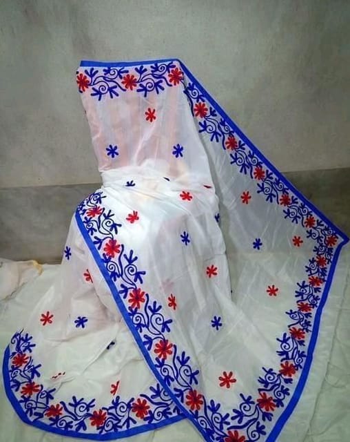 Attractive Cotton Silk Embroidered Saree