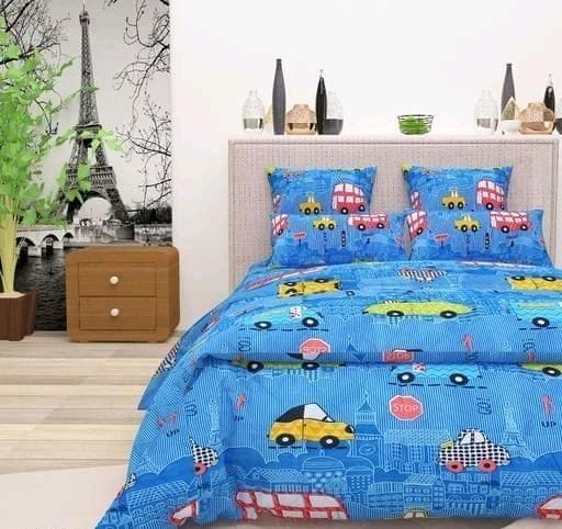Attractive Cotton Printed Double Bedsheet with Pillow Covers