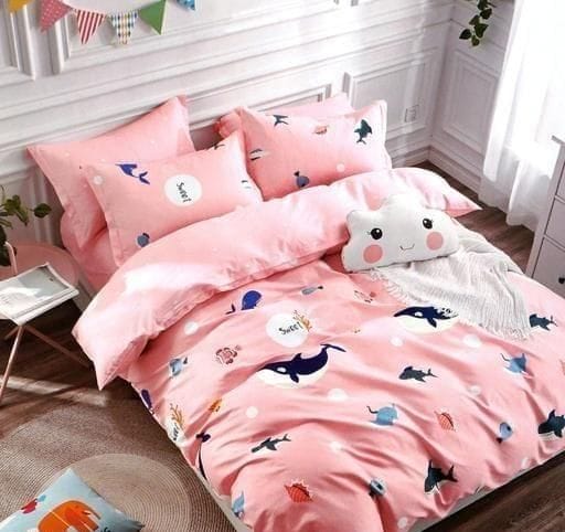 Attractive Cotton Printed Double Bedsheet with Pillow Covers