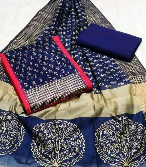 Awesome Slub Cotton Salwar Suit Dress Material