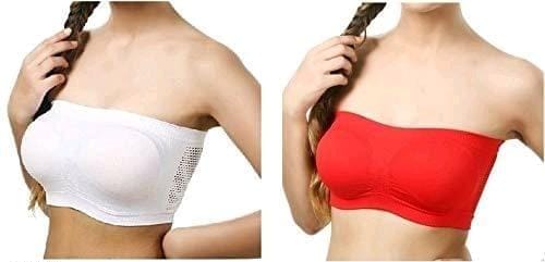 Trendy Cotton Solid Tube Bra (Pack Of 2)