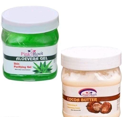 Pink Root Aloevera Gel 500Gm With Cocoa Cream 500Gm