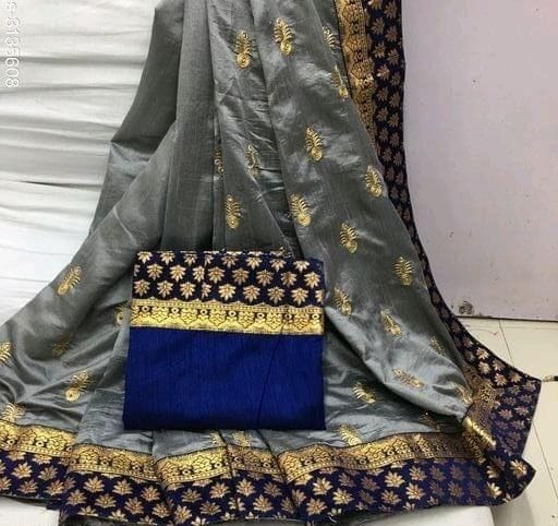 Gorgeous Embroidered Silk Saree