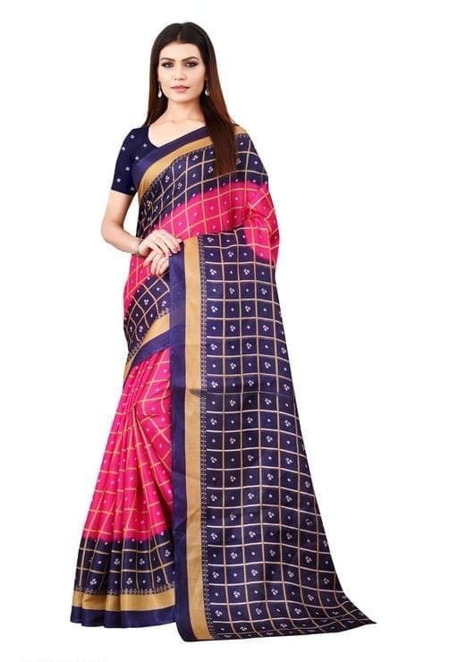 Trendy Bandhani Printed Silk Saree