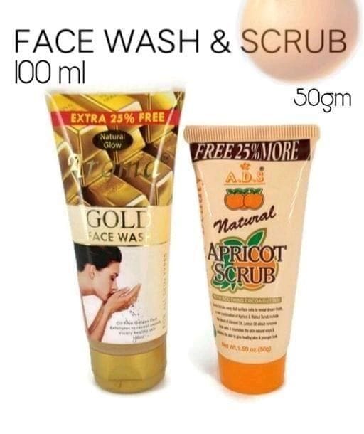Aroma Gold Face Wash & Ads Apricot Scrub